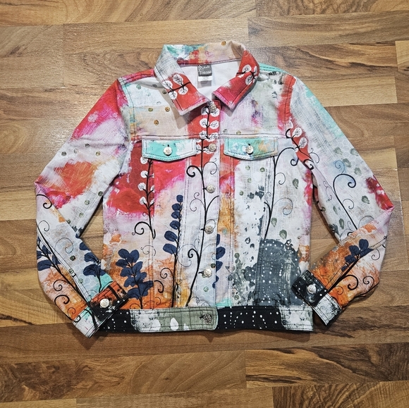 Dolcezza Jackets & Blazers - Dolcezza Simply Art Abstract Print Jacket Women’s Small